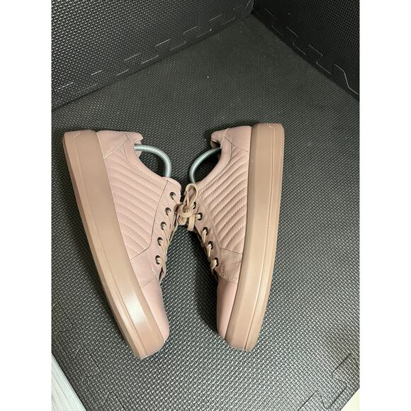 ECCO Soft 9 II Size 11 42 Tie Leather Upper Sneaker Women's Quilted Rose Shoe - Picture 4 of 8